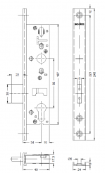 Riegelschloss 1flg34