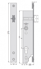 SCHÜCO 241543 RF-Motorschl. 1flg AP-E LS35