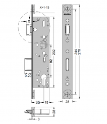 RF-Schloss 1flg AP-E35