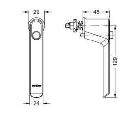 Fe-Steckgr. Sperrtaste RC1N C0 iw