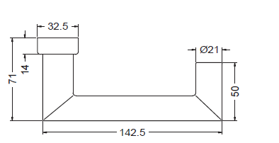 SCHÜCO 240130 Türdrücker gerade INOX 