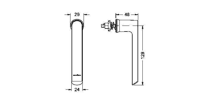 SCHÜCO 247001 Fe-Steckgr. C0 iw 