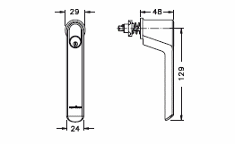 SCHÜCO 247033 Fe-Steckgr. abschl,1st RC C0 iw 