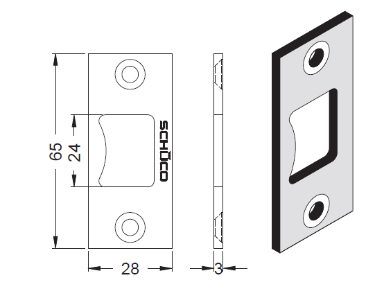 SCHÜCO 267572 Futterstück T90 