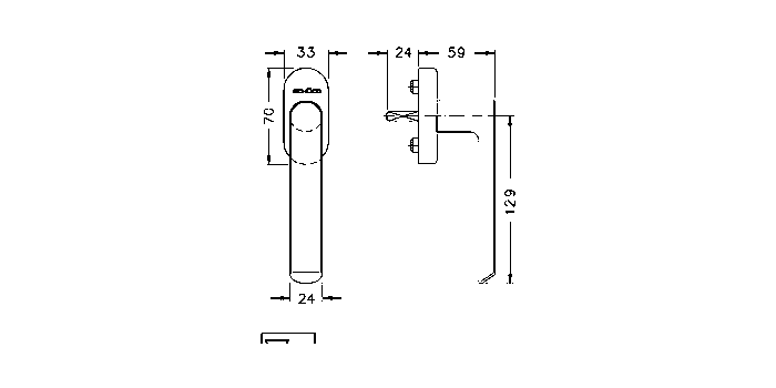 SCHÜCO 269017 Fenstergriff C0 iw 