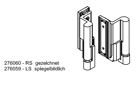 SCHÜCO 276060 Ecklager a 90kg RS C0 iw 